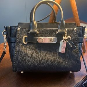 Chic mini black coach bag